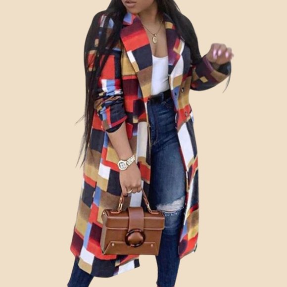 Color Block Coat - Picture 1 of 2